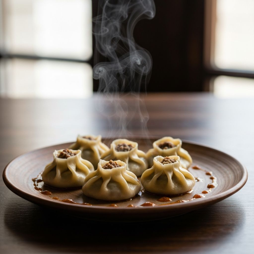 Манты с говядиной и картошкой